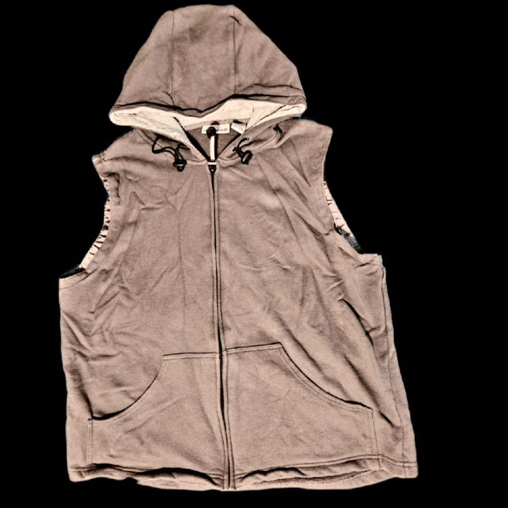 Vintage Canyon River Blues Sleeveless Hoodie